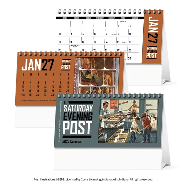 The Saturday Evening Post Desk Calendar... from ASI 40480 Koozie Group / Norwood Triumph Calendar