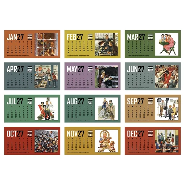 The Saturday Evening Post Desk Calendar... from ASI 40480 Koozie Group / Norwood Triumph Calendar