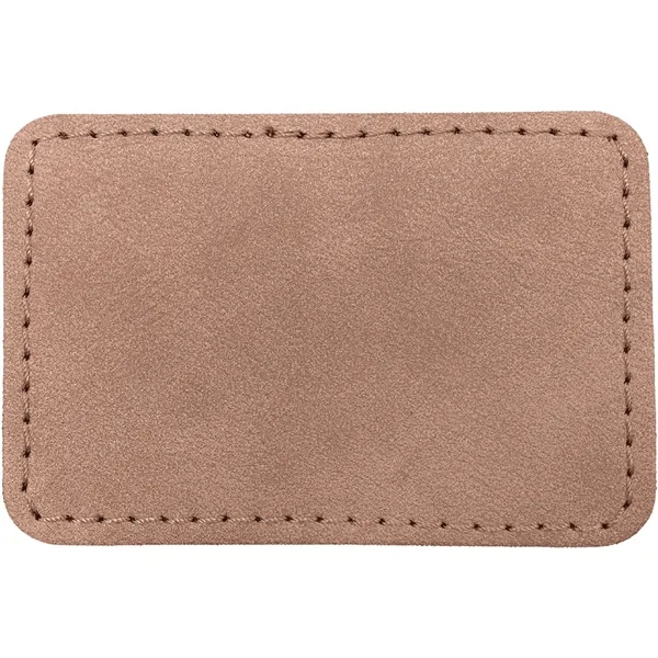 3" x 2" Creekside Rectangle PU leatherette garment patch.... from ASI 74601 Calico