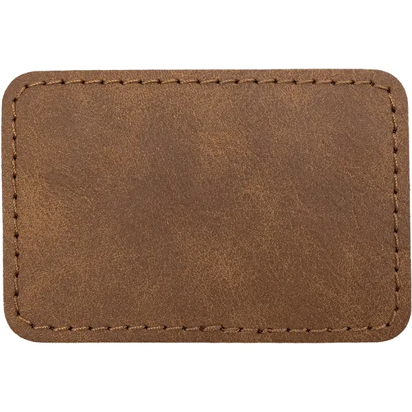 3" x 2" Creekside Rectangle PU leatherette garment patch.... from ASI 74601 Calico