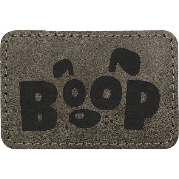 3" x 2" Creekside Rectangle PU leatherette garment patch.... from ASI 74601 Calico