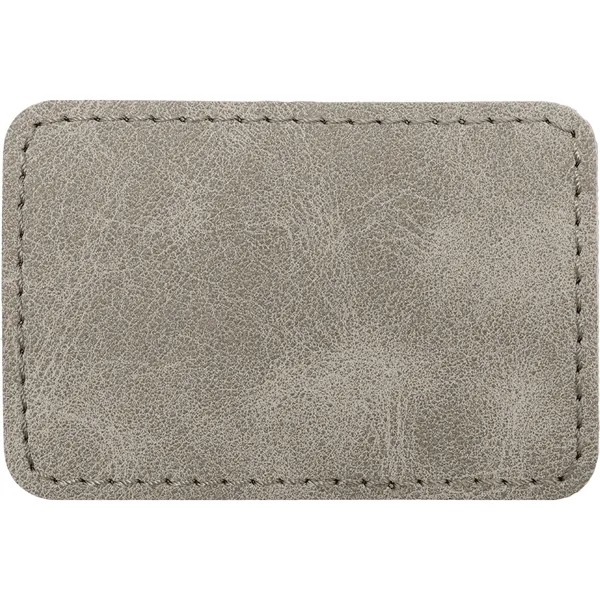 3" x 2" Creekside Rectangle PU leatherette garment patch.... from ASI 74601 Calico
