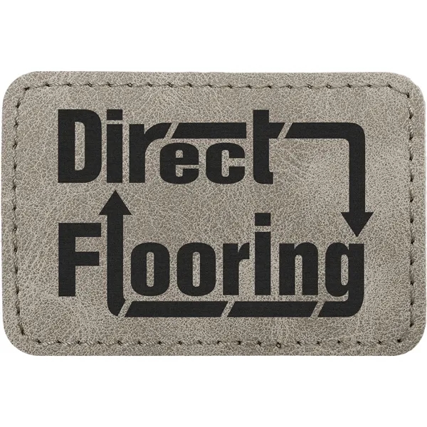 3" x 2" Creekside Rectangle PU leatherette garment patch.... from ASI 74601 Calico