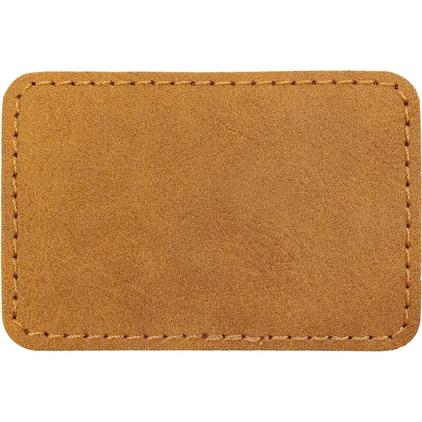 3" x 2" Creekside Rectangle PU leatherette garment patch.... from ASI 74601 Calico