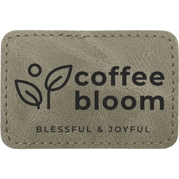 3" x 2" Creekside Rectangle PU leatherette garment patch.... from ASI 74601 Calico