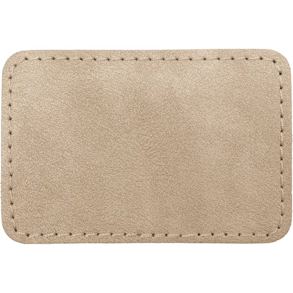 3" x 2" Creekside Rectangle PU leatherette garment patch.... from ASI 74601 Calico