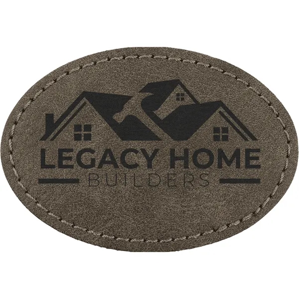 3" x 2" Creekside Oval PU leatherette garment patch.... from ASI 74601 Calico