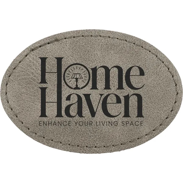 3" x 2" Creekside Oval PU leatherette garment patch.... from ASI 74601 Calico