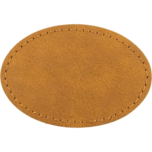 3" x 2" Creekside Oval PU leatherette garment patch.... from ASI 74601 Calico