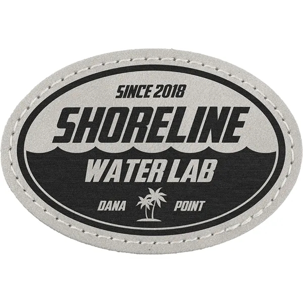 3" x 2" Creekside Oval PU leatherette garment patch.... from ASI 74601 Calico