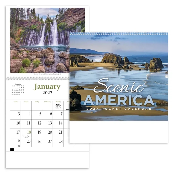 Scenic America® Pocket Calendar... from ASI 40480 Koozie Group / HotLine®