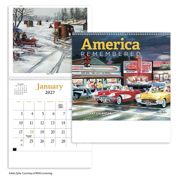 America Remembered Pocket Calendar... from ASI 40480 Koozie Group / HotLine®
