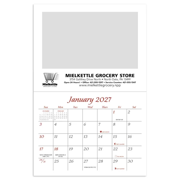 8 x 13 2024 recipe calendar on #50 paper.... from ASI 40480 Koozie Group / Norwood Triumph Calendar