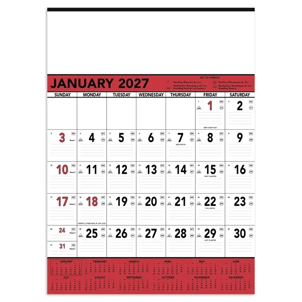 Triumph® Calendars Red & Black Contractor Memo... from ASI 40480 Koozie Group / Norwood Triumph Calendar