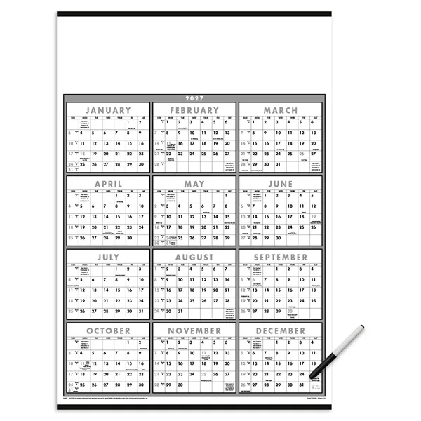 Black & White Span-A-Year Laminated w/Marker... from ASI 40480 Koozie Group