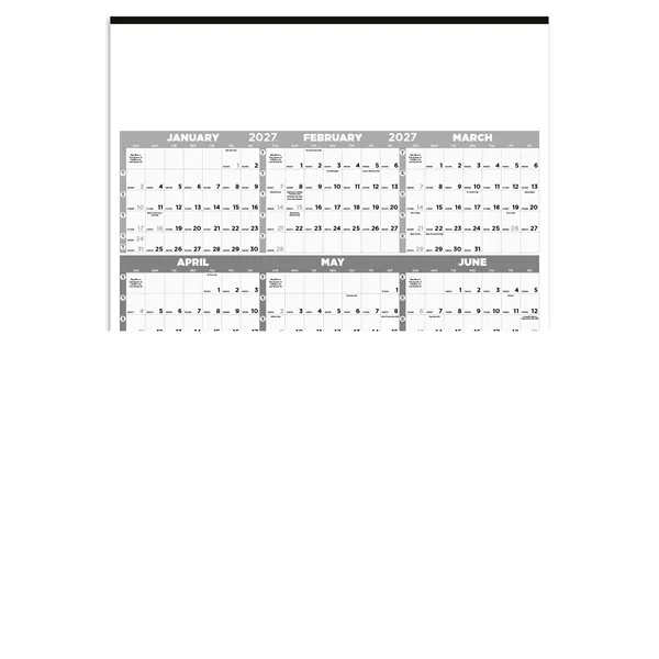 Black & White Time Management Span-A-Year Non-Laminated... from ASI 40480 Koozie Group