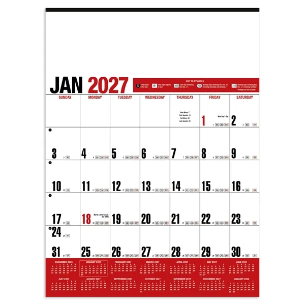 Yearly Record® Red Calendar... from ASI 40480 Koozie Group / HotLine®