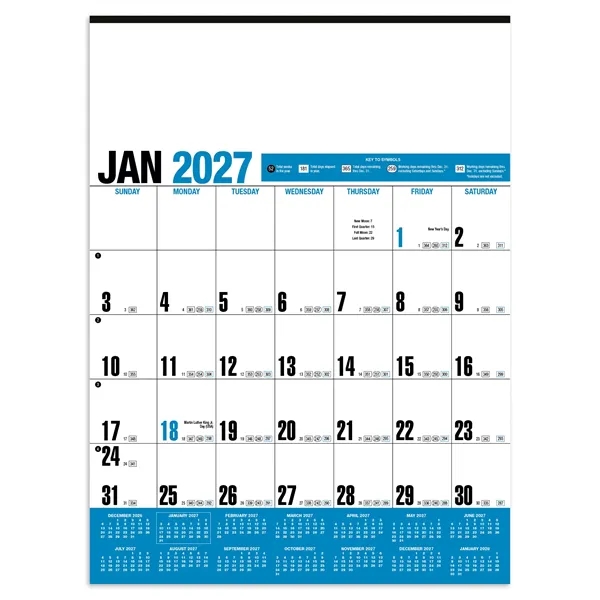 Yearly Record® Blue Calendar... from ASI 40480 Koozie Group / HotLine®