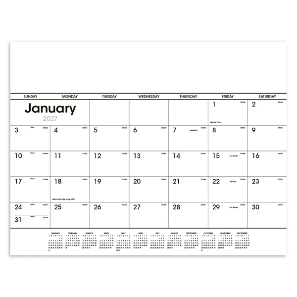 Black & White Desk Pad... from ASI 40480 Koozie Group / Norwood Triumph Calendar