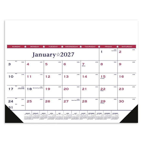 Patriotic Desk Pad with Vinyl Corners... from ASI 40480 Koozie Group / Norwood Triumph Calendar