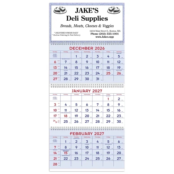Red & Blue Commercial Planner... from ASI 40480 Koozie Group / Norwood Triumph Calendar