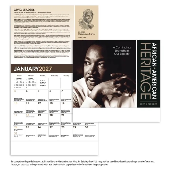 African-American Heritage: Dr. Martin Luther King, Jr.... from ASI 40480 Koozie Group / Norwood Triumph Calendar