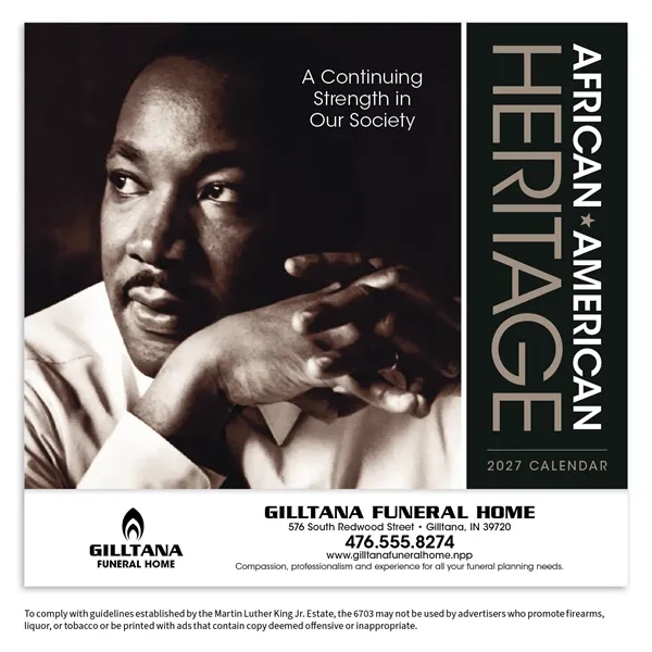 African-American Heritage: Dr. Martin Luther King, Jr.... from ASI 40480 Koozie Group / Norwood Triumph Calendar