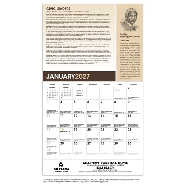 African-American Heritage: Dr. Martin Luther King, Jr.... from ASI 40480 Koozie Group / Norwood Triumph Calendar