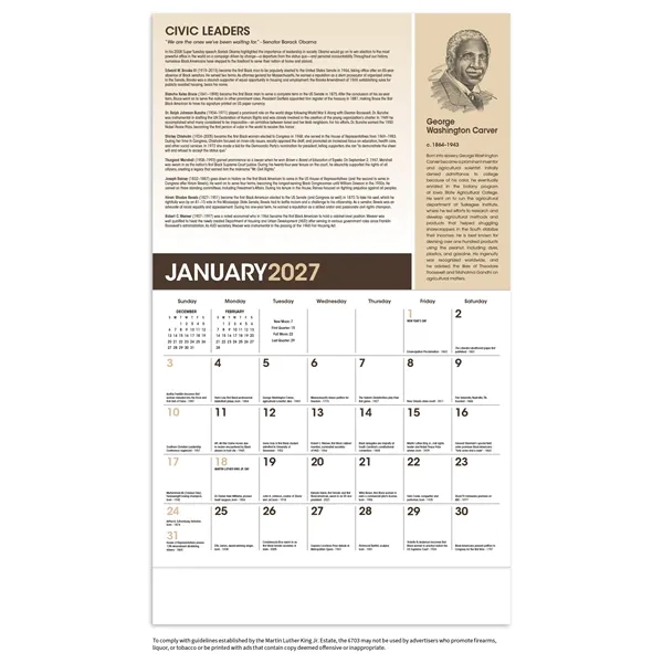 African-American Heritage: Dr. Martin Luther King, Jr.... from ASI 40480 Koozie Group / Norwood Triumph Calendar