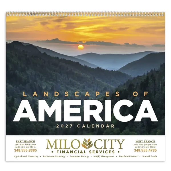 Landscapes of America - Spiral... from ASI 40480 Koozie Group / Norwood Triumph Calendar