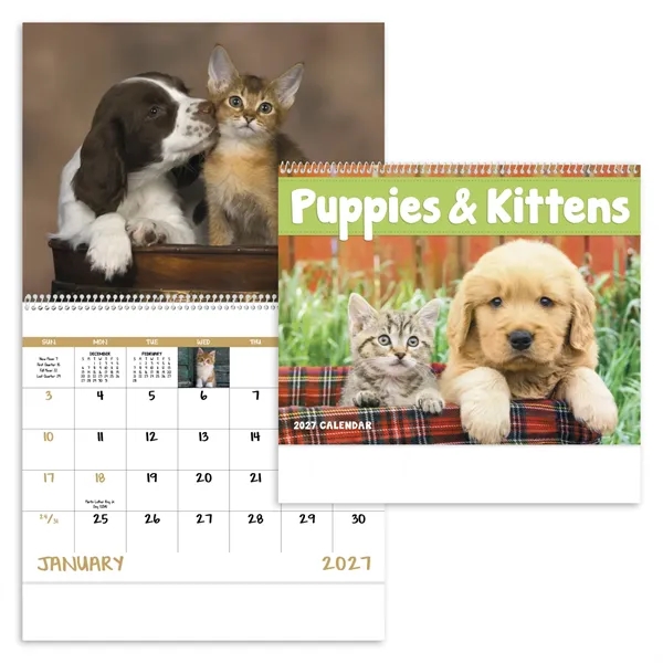 Puppies & Kittens - Spiral... from ASI 40480 Koozie Group / Norwood Triumph Calendar