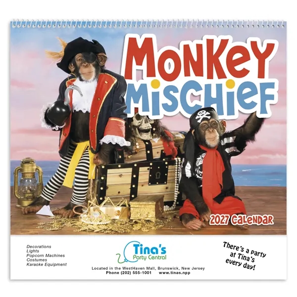 Monkey Mischief - Spiral... from ASI 40480 Koozie Group / Norwood Triumph Calendar