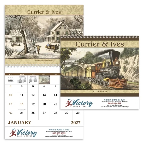 Currier & Ives - Spiral... from ASI 40480 Koozie Group / Norwood Triumph Calendar