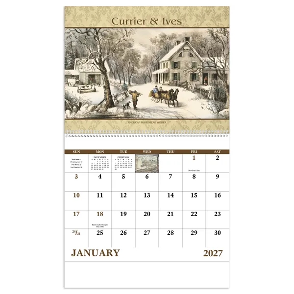 Currier & Ives - Spiral... from ASI 40480 Koozie Group / Norwood Triumph Calendar