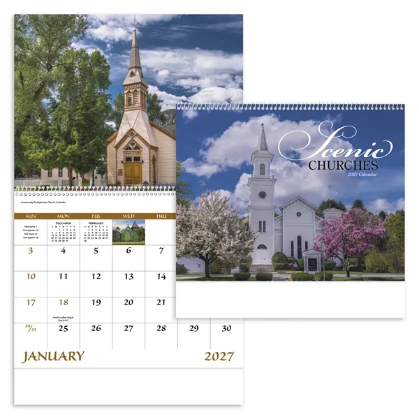Scenic Churches - Spiral... from ASI 40480 Koozie Group / Norwood Triumph Calendar