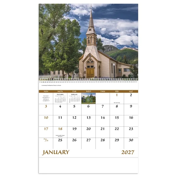 Scenic Churches - Spiral... from ASI 40480 Koozie Group / Norwood Triumph Calendar