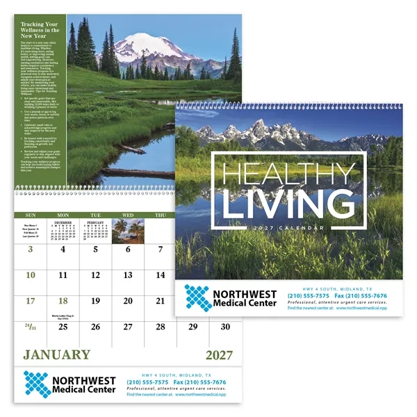 Healthy Living - Spiral... from ASI 40480 Koozie Group / Norwood Triumph Calendar