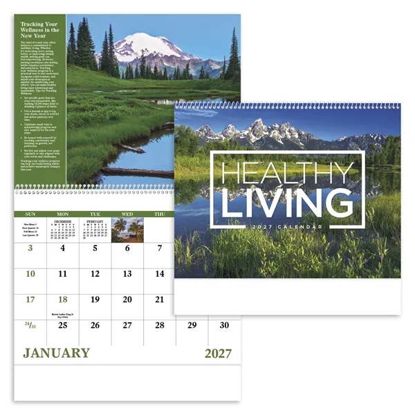 Healthy Living - Spiral... from ASI 40480 Koozie Group / Norwood Triumph Calendar