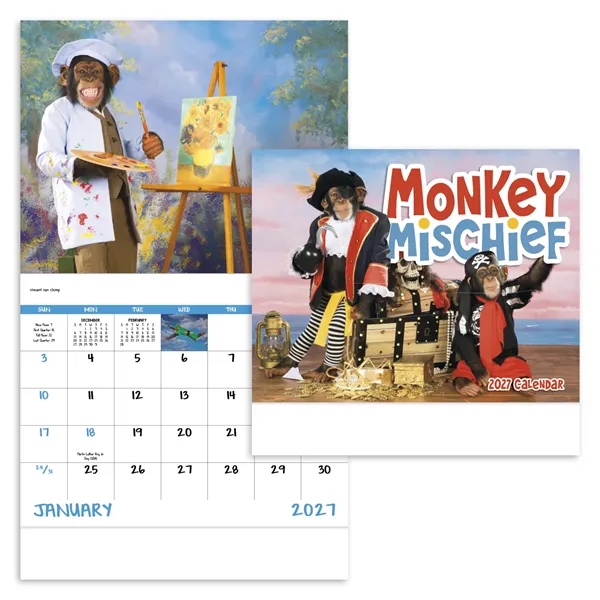 Monkey Mischief - Stapled... from ASI 40480 Koozie Group / Norwood Triumph Calendar