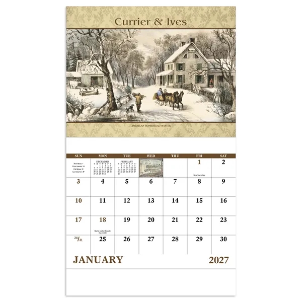 Currier & Ives - Stapled... from ASI 40480 Koozie Group / Norwood Triumph Calendar