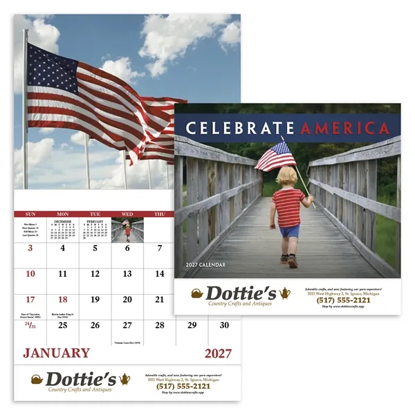 Celebrate America - Stapled... from ASI 40480 Koozie Group / Norwood Triumph Calendar
