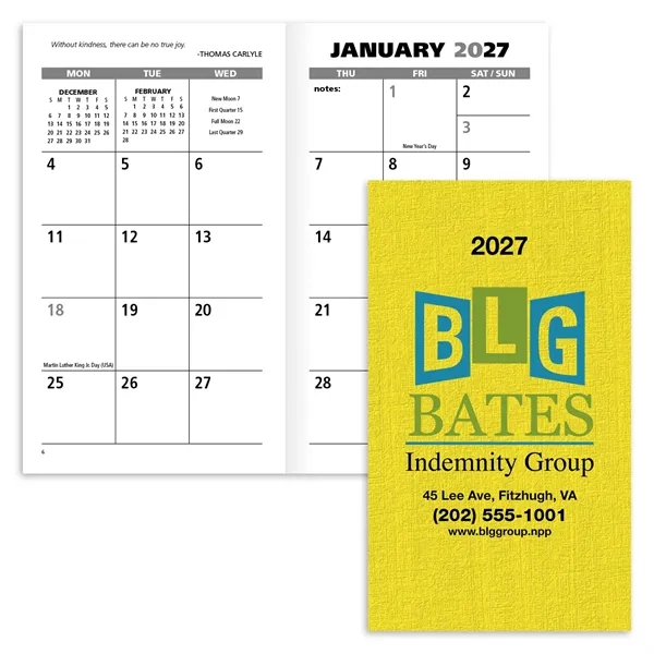 Value Monthly Pocket Planner... from ASI 40480 Koozie Group / Norwood Triumph Calendar