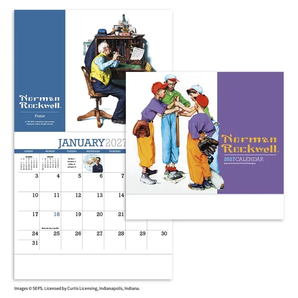 Norman Rockwell Appointment Calendar - Stapled... from ASI 40480 Koozie Group / HotLine®