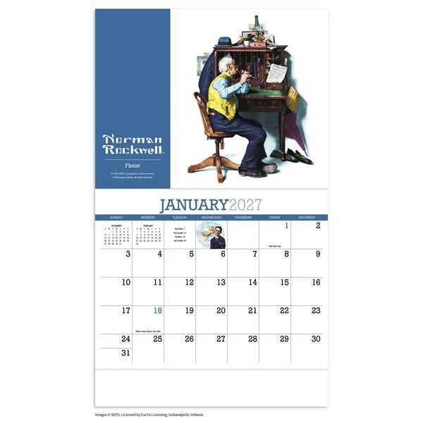 Norman Rockwell Appointment Calendar - Stapled... from ASI 40480 Koozie Group / HotLine®