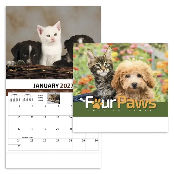 Four Paws Appointment Calendar - Stapled... from ASI 40480 Koozie Group / HotLine®