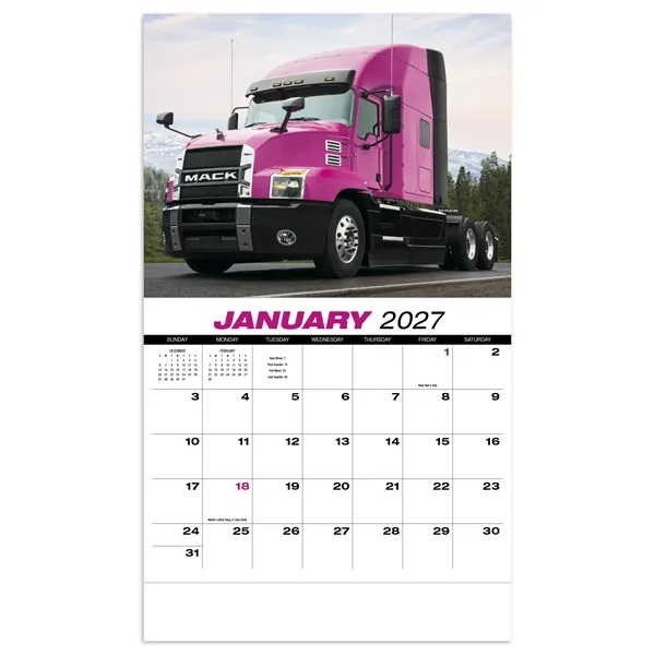 18-Wheeler Wall Appointment Calendar - Stapled... from ASI 40480 Koozie Group / HotLine®