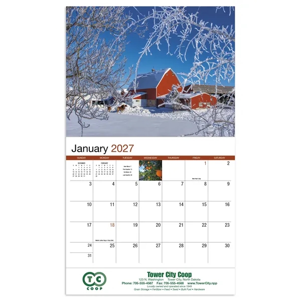 America's Bounty Appointment Calendar - Stapled... from ASI 40480 Koozie Group / HotLine®