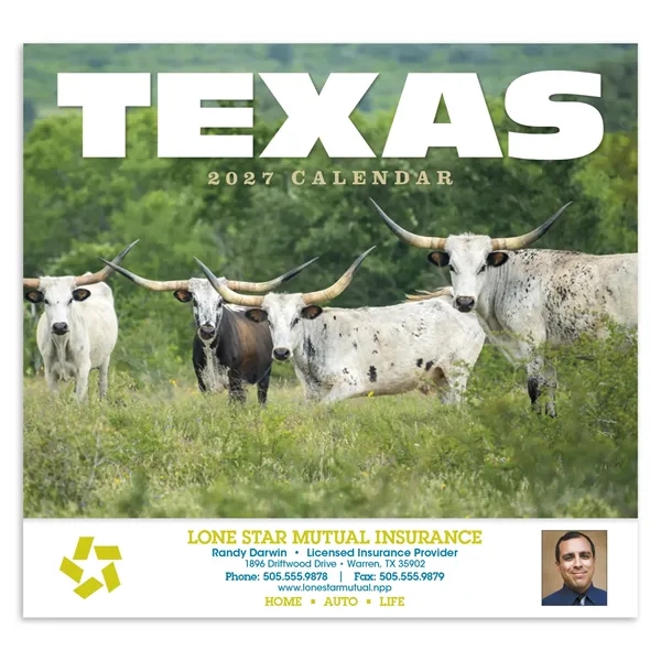 Texas Appointment Calendar - Stapled... from ASI 40480 Koozie Group / HotLine®