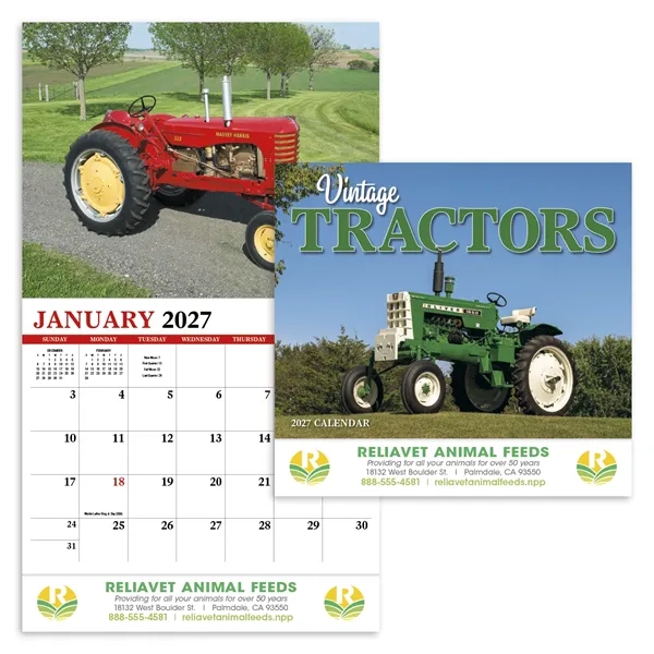 Vintage Tractors Appointment Calendar - Stapled... from ASI 40480 Koozie Group / HotLine®