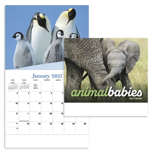 Animal Babies Appointment Calendar - Stapled... from ASI 40480 Koozie Group / HotLine®